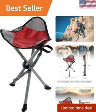 Comfortable Portable Stool for Camping - Lightweight With Adjustable Carry Strap