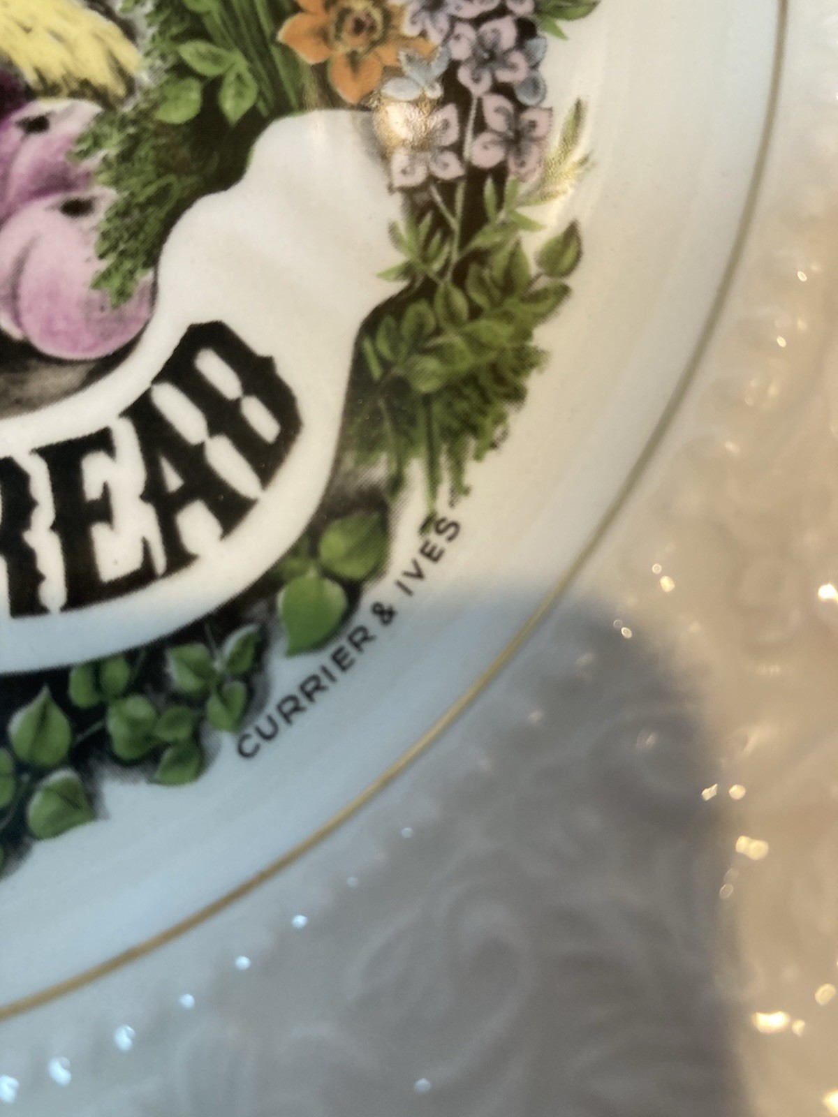 Give Us This Day Our Daily Bread Lord Nelson Pottery 8 1/4" Currier & Ives Plate