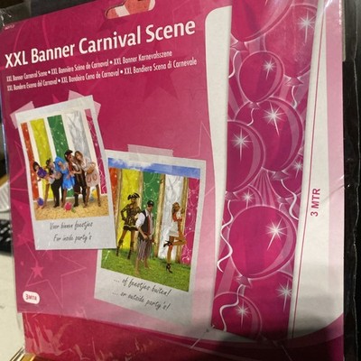 Party Banner Gardine Karneval Fastnacht Fasching 3mx 60cm Innen & Außen Deko Neu
