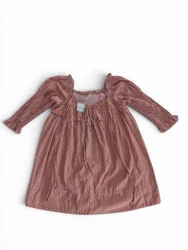 Free People 70s Print Babydoll Mini Dress Size S Mauve NWT