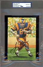 Tom Mack Gem Mint 10 PSA DNA Signed Goal Line Art Card GLAC Autographed HOF 99