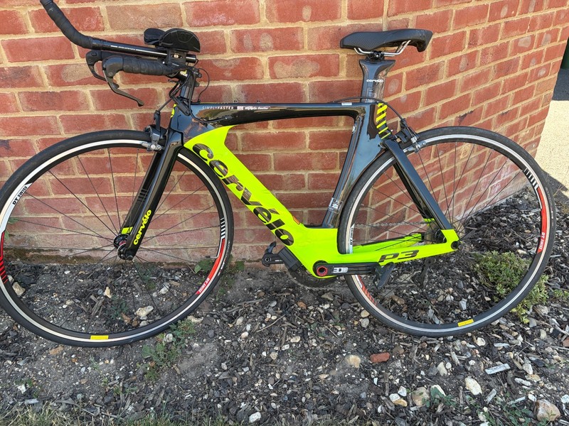 cervelo P3 Tri Bike , Di2, green , hardly used since purchased new in 2017