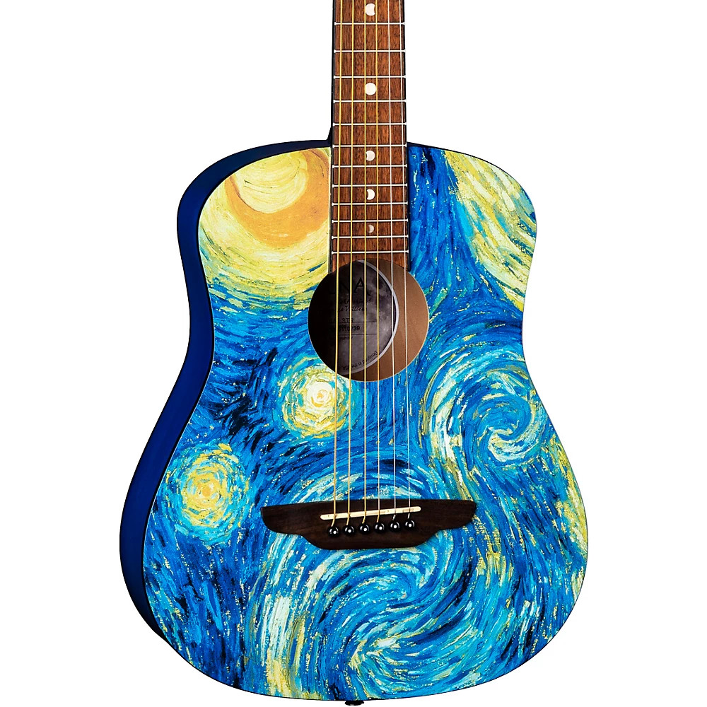 Luna Guitars Safari Starry Night 3/4 Size Travel Acoustic Guitar