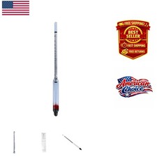 Reusable Dual Scale Hydrometer - 0-200 Proof and Tralle for Distilling Spirits