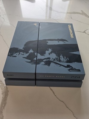 PlayStation 4 PS4 Slim Blue Console  Only Uncharted Low Firmware 10.01 500GB
