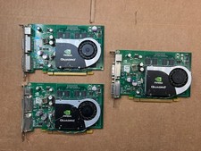 LOT OF 3 DELL RN034 NVIDIA QUADRO FX1700 512MB PCIE DUAL DVI S GRAPHICS CARD