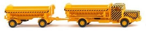 Wiking 067506 - 1/87 Tipper Trailer (Büssing 8000) - Traffic Yellow - New