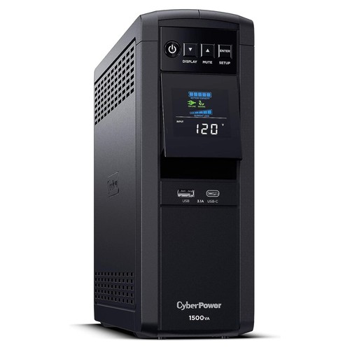 CyberPower CP1500PFCLCD-R 1500 VA / 1000W PFC Sinewave Certified UPS Odnowiony - Zdjęcie 2 z 9