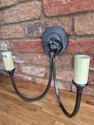Visual Comfort Schilf Doppel Wandleuchte in Bronze | Leinenfarben inklusive | Neu verpackt