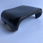 Vintage HAEGER Ceramic Riser Plant Stand Black High Gloss Display Base USA HTF