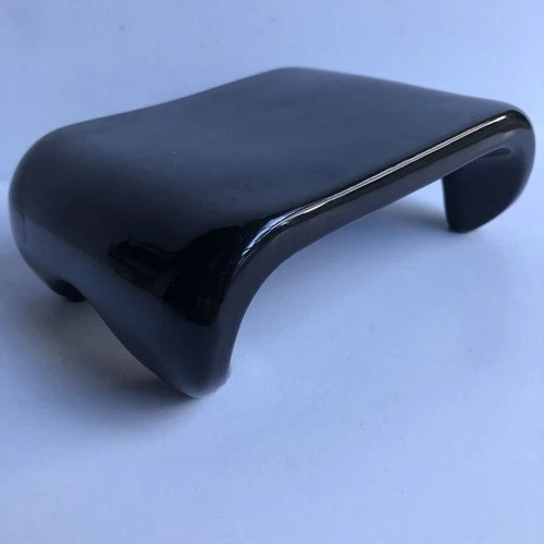 Vintage HAEGER Ceramic Riser Plant Stand Black High Gloss Display Base USA HTF