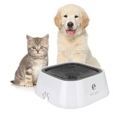 1.5L Pet Water Bowl Anti-Overflow Slow Feeder Floating Dispenser Dog Cat Travel