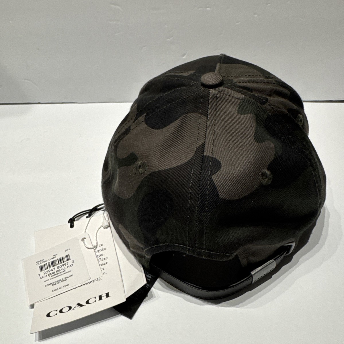 COACHキャップ COACH CCH EMB BBALL HAT Classic CAMO CAA64 M/L DYA