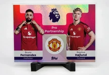 2025-26 Topps Premier League Bruno Fernandez/Rasmus Hojlund #373 Pro Partnership