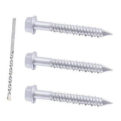 1/4 x 1-3/4'' 410 Stainless Steel Hex Head Tapcon Concrete Screw Anchor Anchoring