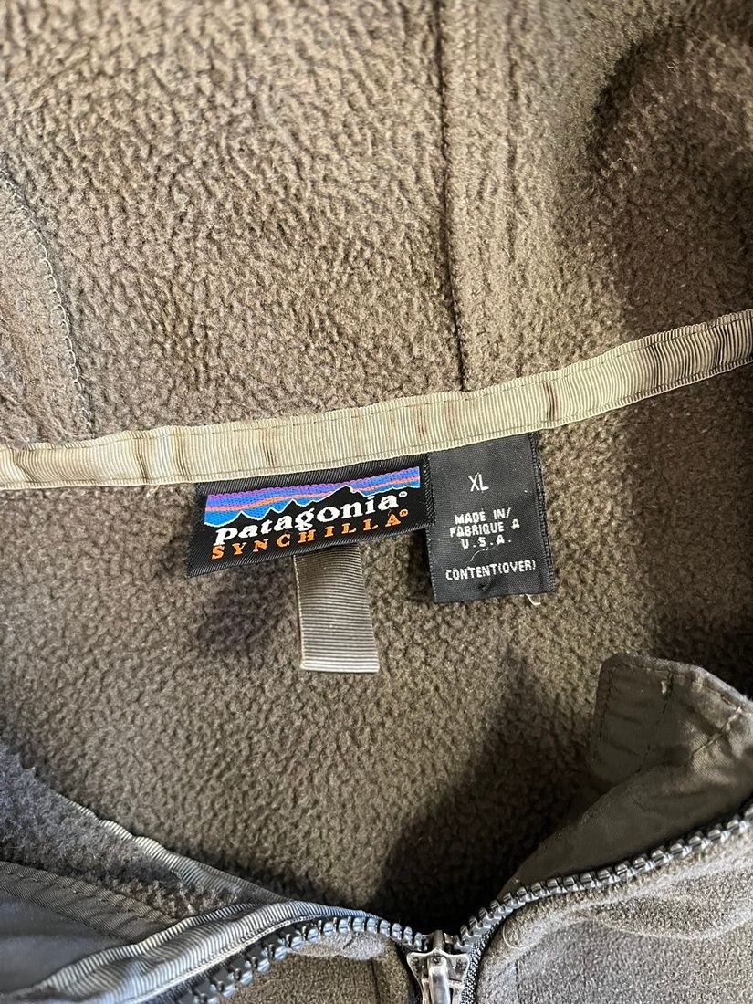 Patagonia Wind Zone Synchilla Fleece Hoodie Jacket Khaki XL Used From Japan thumbnail 4