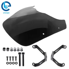 Smoke Windscreen Windshield Screen w/ Bracket For Kawasaki VN650 N70 2015-2020