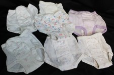 VTG Y2K 90s Gerber Cloth Training Pants 6 Pairs sz 2/3 Washable Padded