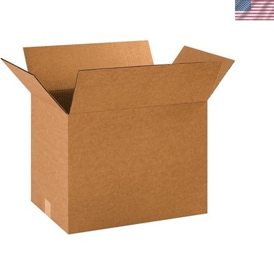 Strong 18'' x 12'' x 14'' Corrugated Boxes, 25-Pack - Perfect for Business and Home