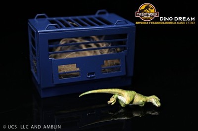 DINO DREAM 1/30 Scale Baby Tyrannosaurus Cage Model T-Rex Dinosaur Decor Gift
