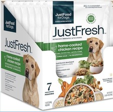 Justfoodfordogs Justfresh Fresh Wet Dog Food or Topper - Chicken, 7 Pack