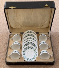 Spode Copelands China Boxed set of 6 Coffee Cups and Saucers (1930s-1950s)