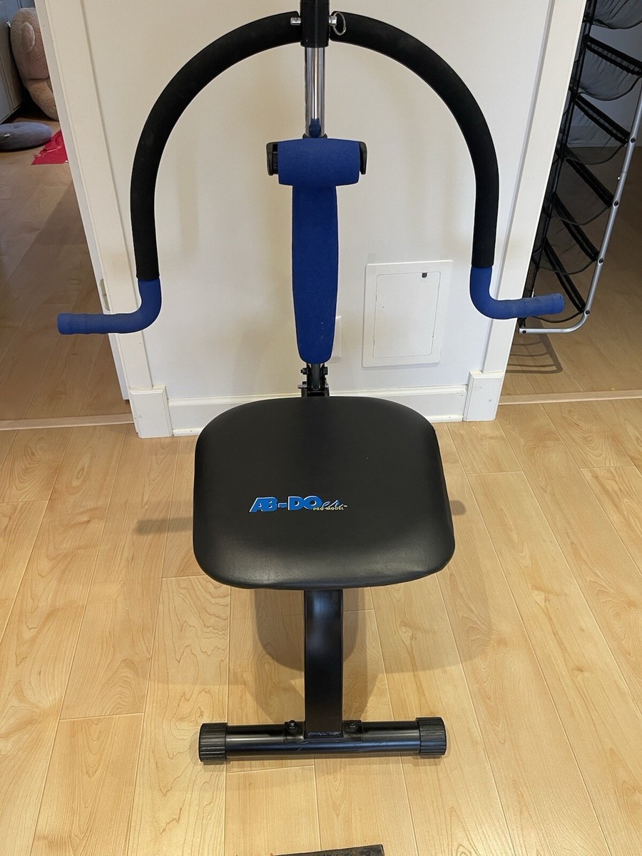 Ab Doer Pro Abdominal Workout Exercise Machine Chair Foldable Black Blue