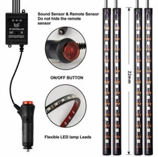 Car LED Interior Decor Neon Atmosphere Light Strip With Music Control 4x9 4x12