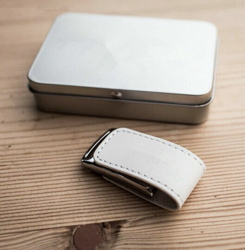 Leather USB 3.0 Personalized Custom Flash Drive Photography Studio Wedding Gift - Picture 7 of 7