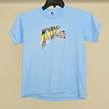 Vintage Russell Original "Kids Are People Too" Light Blue Youth L T-Shirt