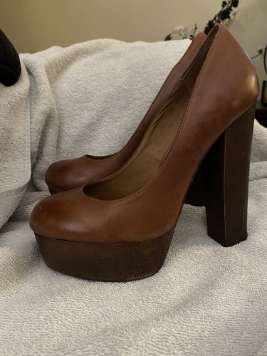 cognac steve madden heels