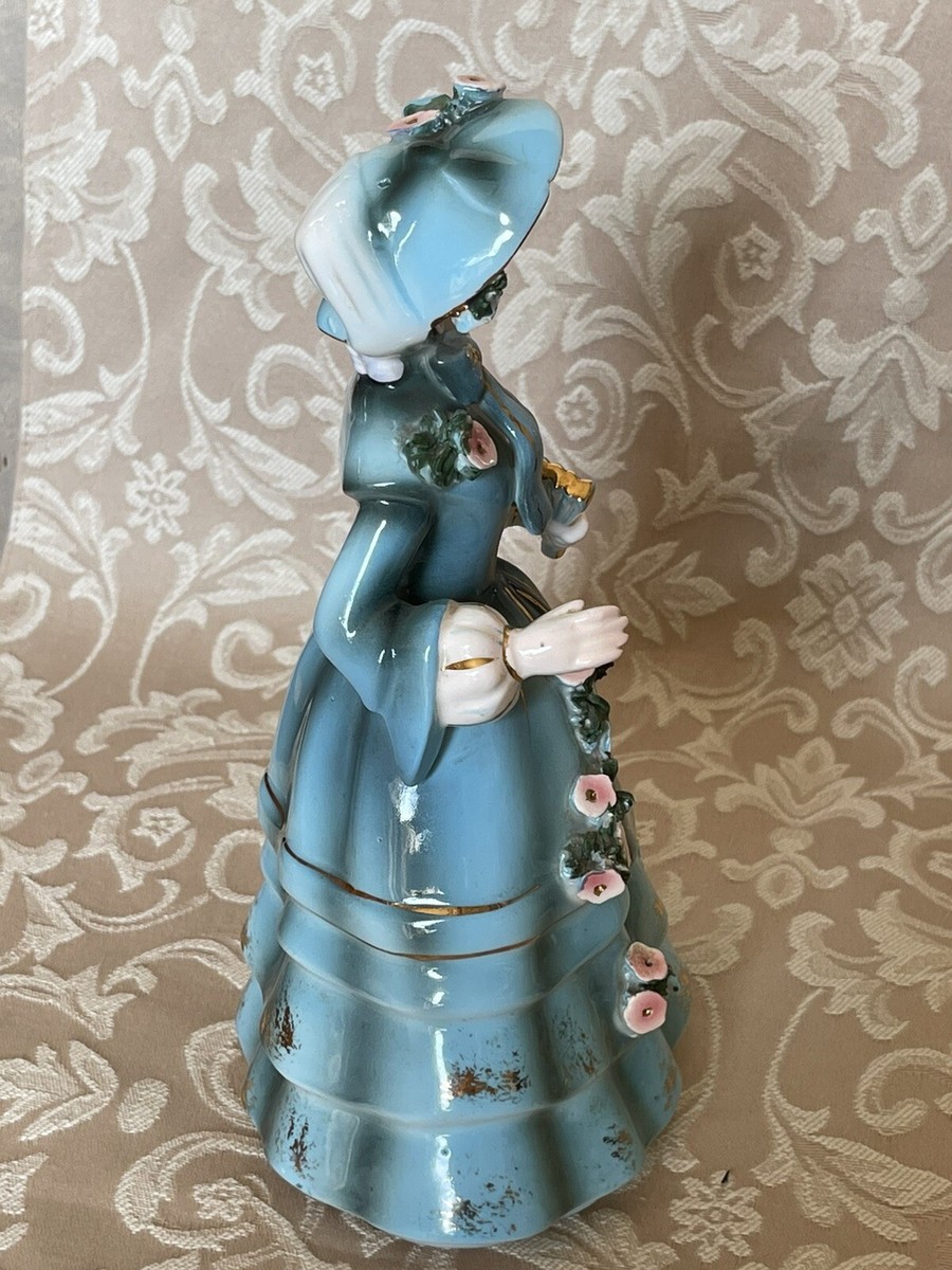 シェンリィ Geo Z Lefton Vintage Lady With Fan and Bonnet Figurine Pink