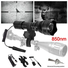 IR-850nm Long Range Infrared LED Hunting Light Night Vision Torch