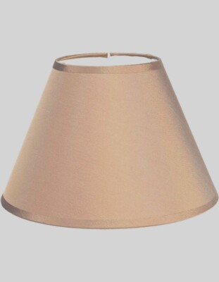 Clayre & Eef klassischer Lampenschirm helllbraun beige 19 x 12 für Stehlampe E27