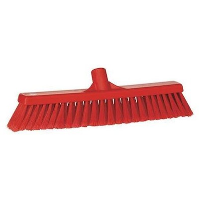 Remco 31784 2 X 16 In Sweep Face Broom Head, Soft, Synthetic, Red