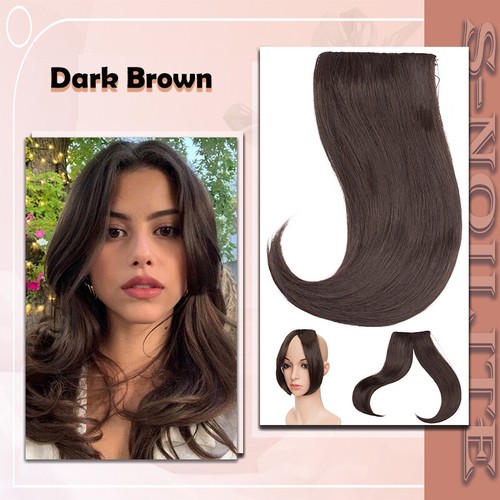 Thin Neat Side Bangs As Human Hair Extensions Clip in on Fringe Front Hairpiece - Picture 69 of 72