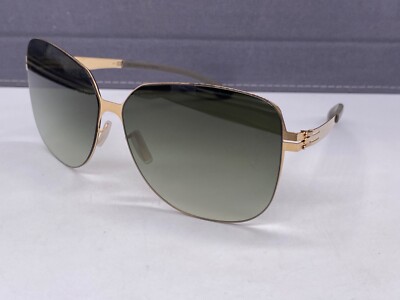 ic Berlin Sonnenbrille Damen Gold Groß Eckig Cha Cha Rosegold NP:370 