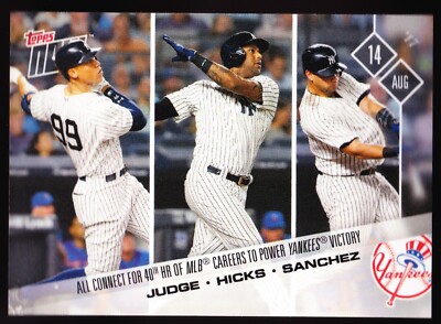 Aaron Judge Hicks Gary Sanchez Yankees 40th HR Subway Series 2017 Topps NOW #482