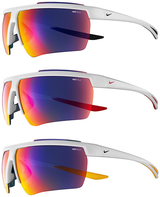 Nike Windshield 20 Men's Semi Rimless Wrap Sunglasses w/ Field