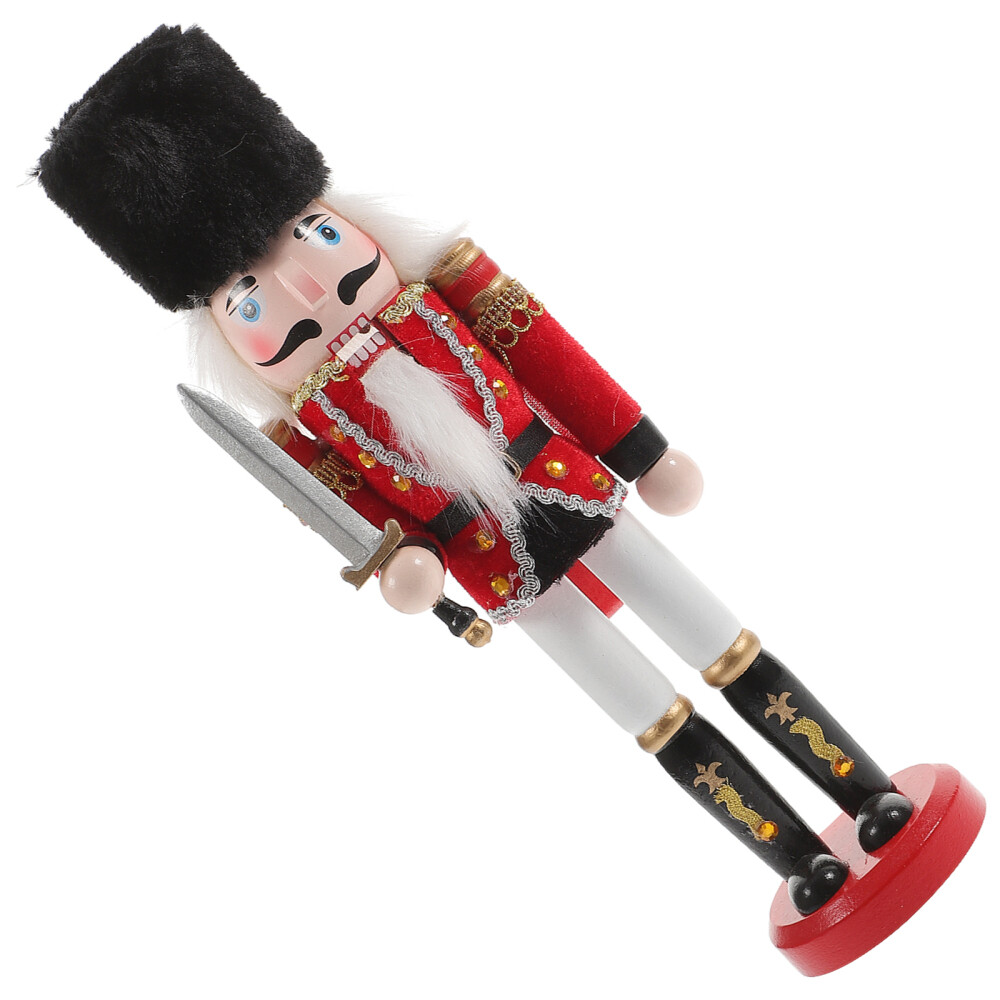 Wood Nutcracker Soldier Child Small Figures Christmas Outdoor
