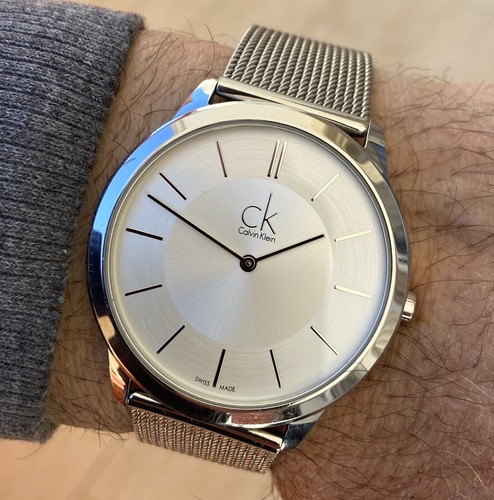 OROLOGIO CK CALVIN KLEIN K3M211 MAGLIA MILANESE SWISS MADE🇨🇭40 mm QUARTZ  | eBay