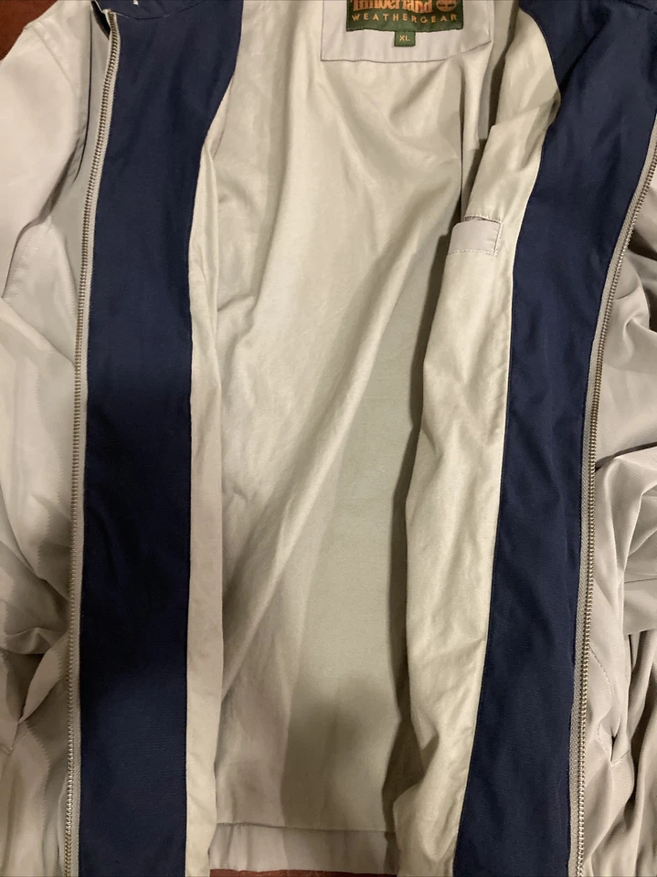 NWOT Timberland Weather gear Size XL Khaki Tan W /Blue Trim Suede Soft Material - Image 4 of 4