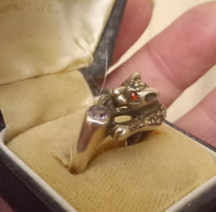 Vintage Solid Sterling Silver,Ruby, Marcasite & A… - image 6