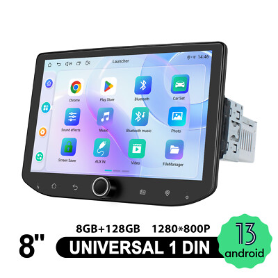 RAM 8GB ROM 128GB  Android13 Car Stereo for Universal 1Din  HDMI/Optical Output 