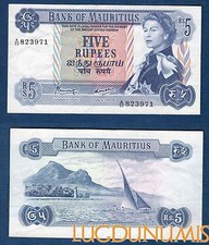 Ile Maurice – 5 Rupees 1967 Elisabeth II NEUF UNC – Mauritius