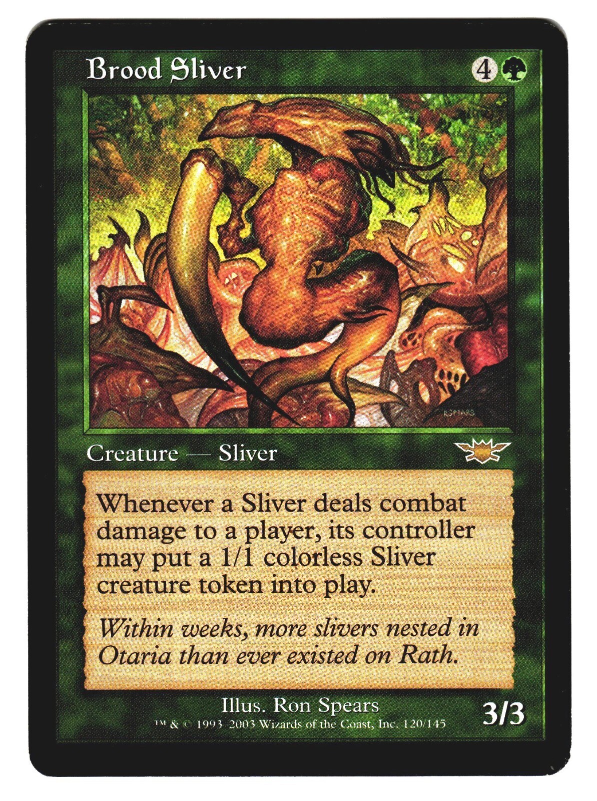 Magic The Gathering MTG - LEGIONS 2003 LGN - #120 Brood Sliver LP NM LOT5