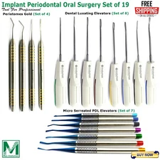 Dental Oral Surgery Instruments Extraction Elevators Periodontal Tools Kit Set