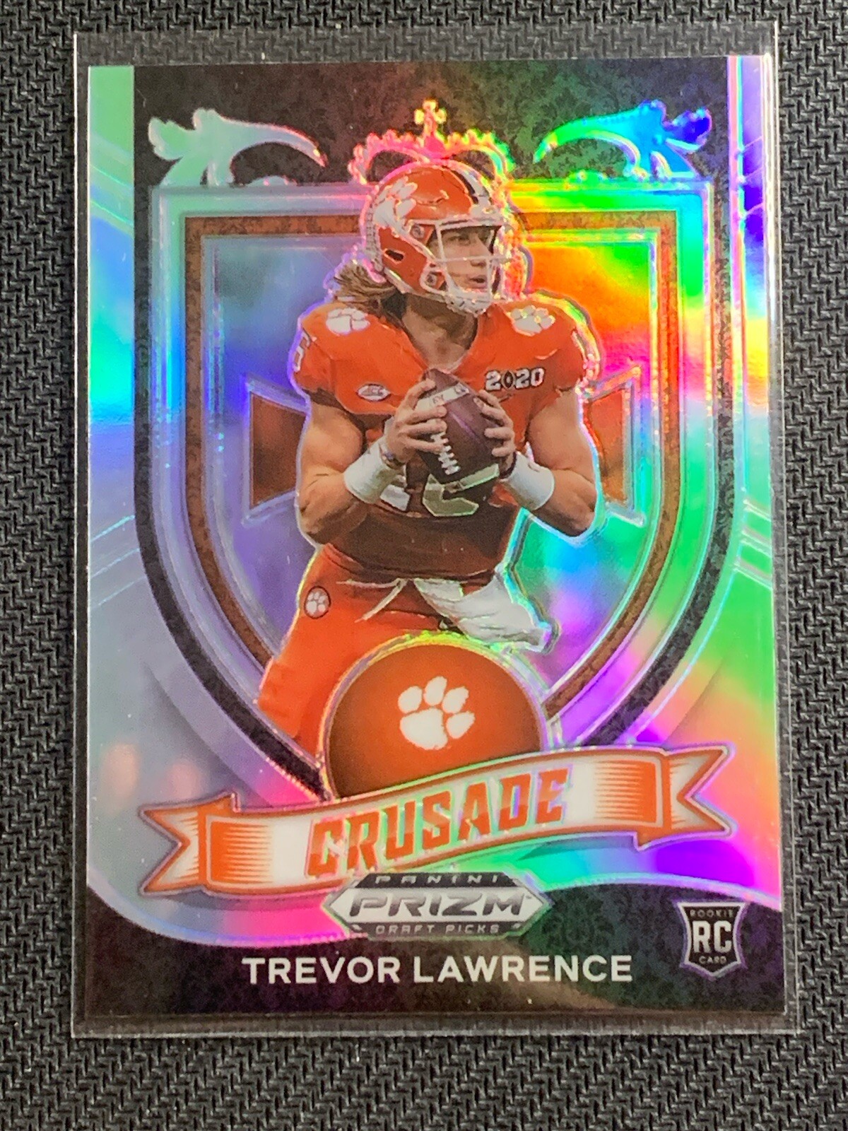 2021 Panini Prizm Football Crusade Draft #161 Trevor Lawrence Clemson Tigers