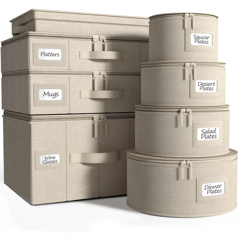 Sorbus Dinnerware Storage Set of 8 - Image 4 of 4