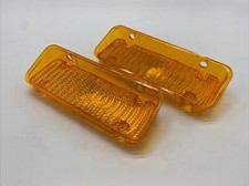 1971 1972 Chevy Pickup Truck Parking Light Lamp Lens Amber Pair